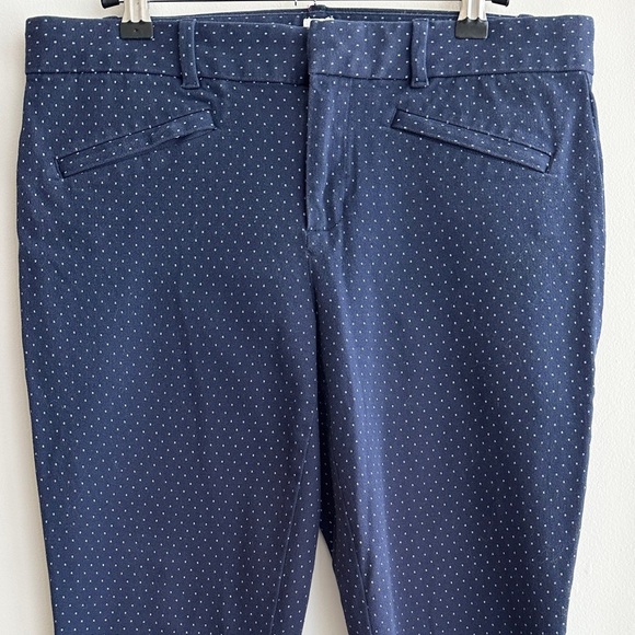GAP Women’s Navy Blue and White Polka Dot Skinny Ankle Pants, Size 8 Regular - Picture 3 of 16